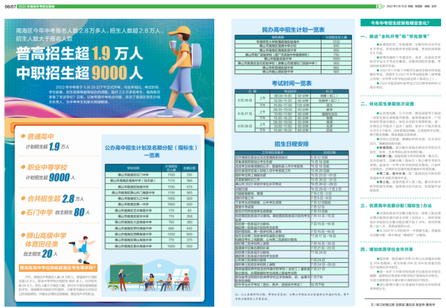 填报志愿必备2022年南海中考招生指南新鲜出炉(图2)