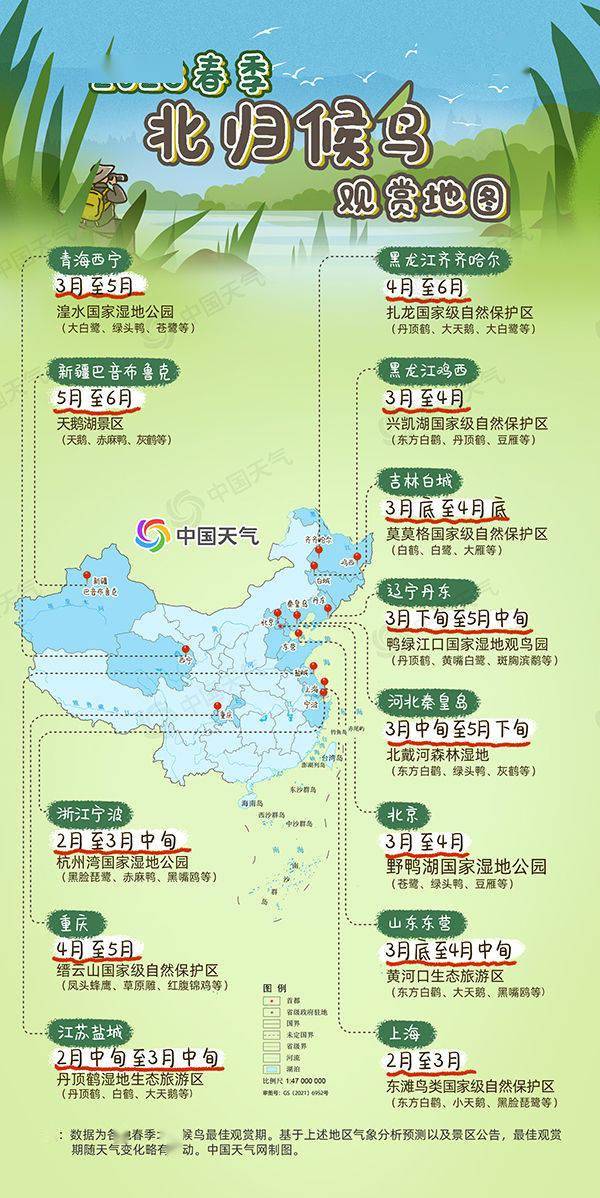 2023春季候鸟观赏地图出炉 这些地方渐入佳期 (图1)